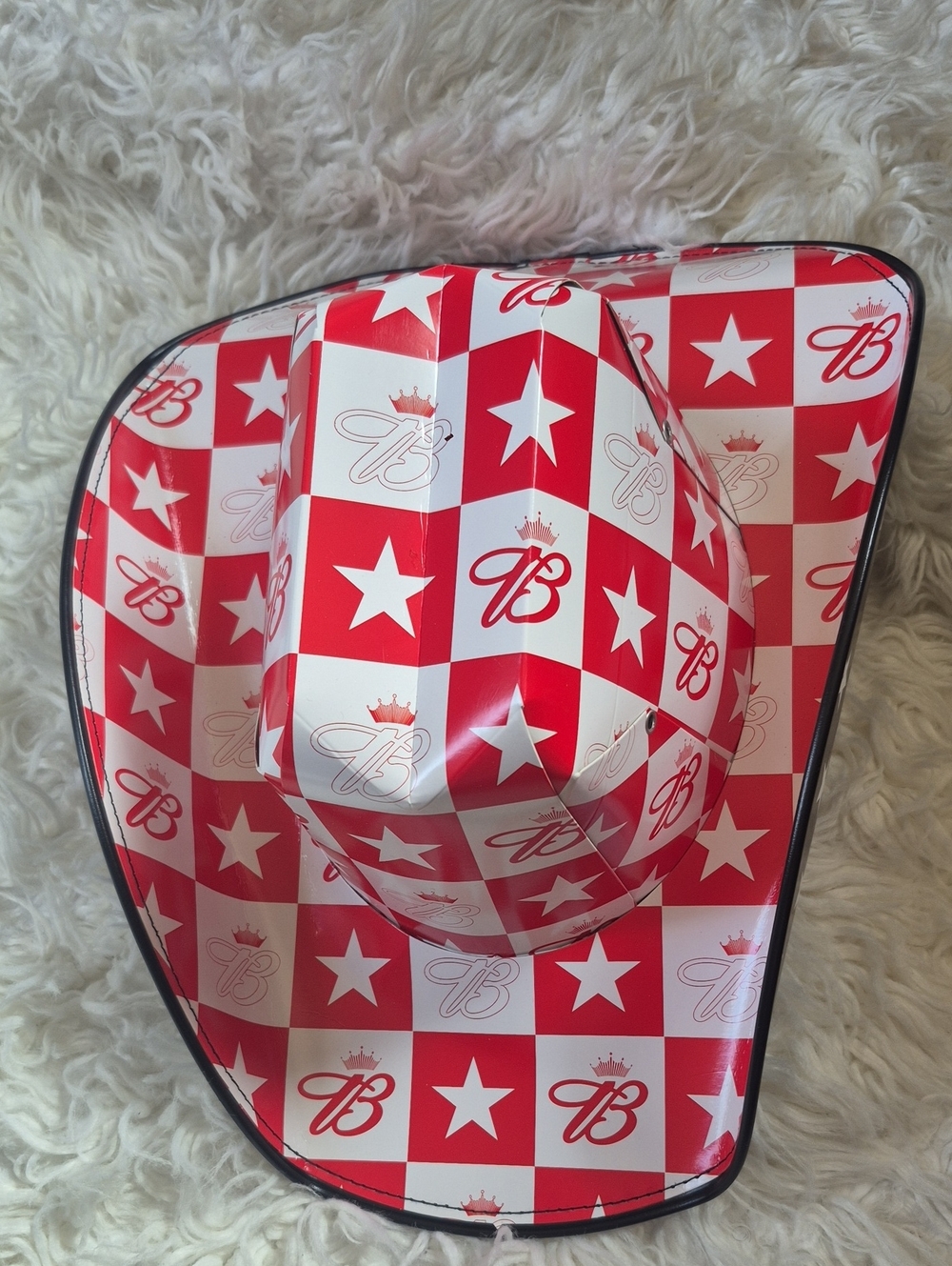 Busch Red & White Cowboy Hat with Star Print